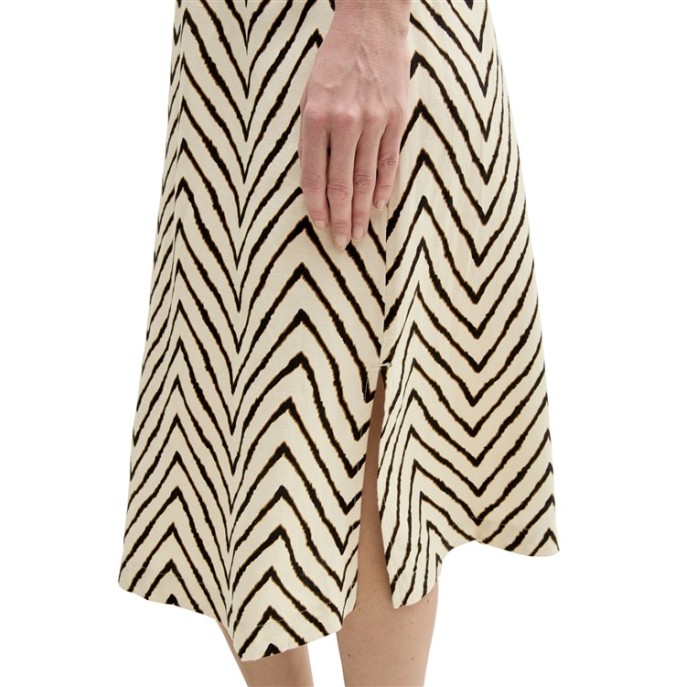 Tom Tailor rok 1046450 Zwart Ecru